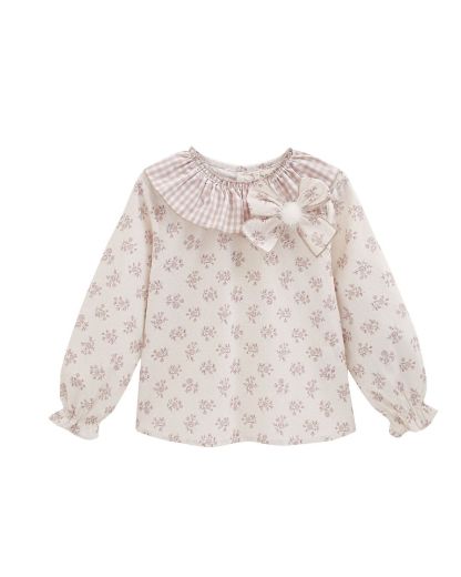 Blusa estampada a juego con jesusin de bebé